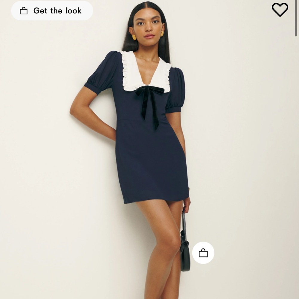 Reformation Kaylia Dress in Midnight
